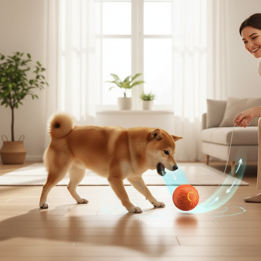 Pets Electric Jumping Ball Automatic Dog-teasing Luminous Pet Products Pets Dogs Training Products Ball Toys For Dogs Resistance