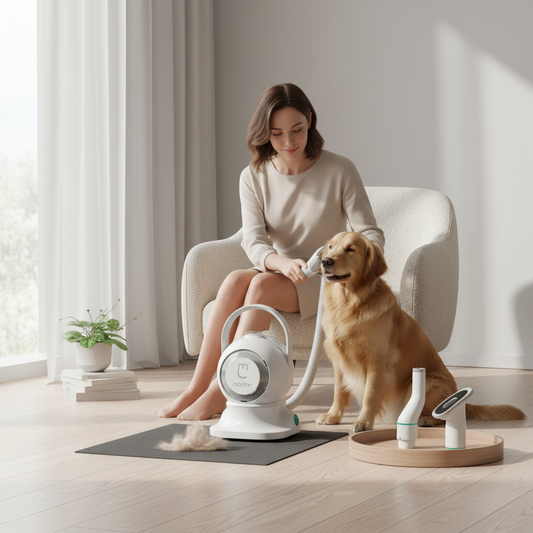 Smart Grooming Tool with Hair Sucker for Pets