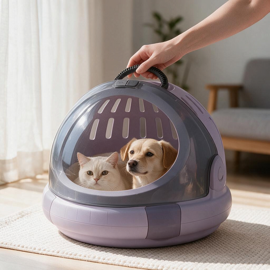 Richell Space Capsule Pet Carrier & Bed Travel Carrier for Small Dog and cat