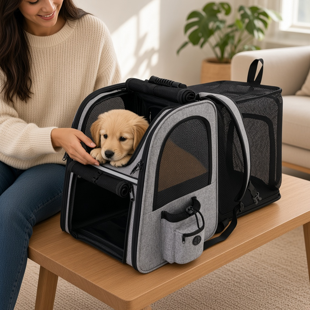 Portable Expandable Cat and Dog Backpack Carrier