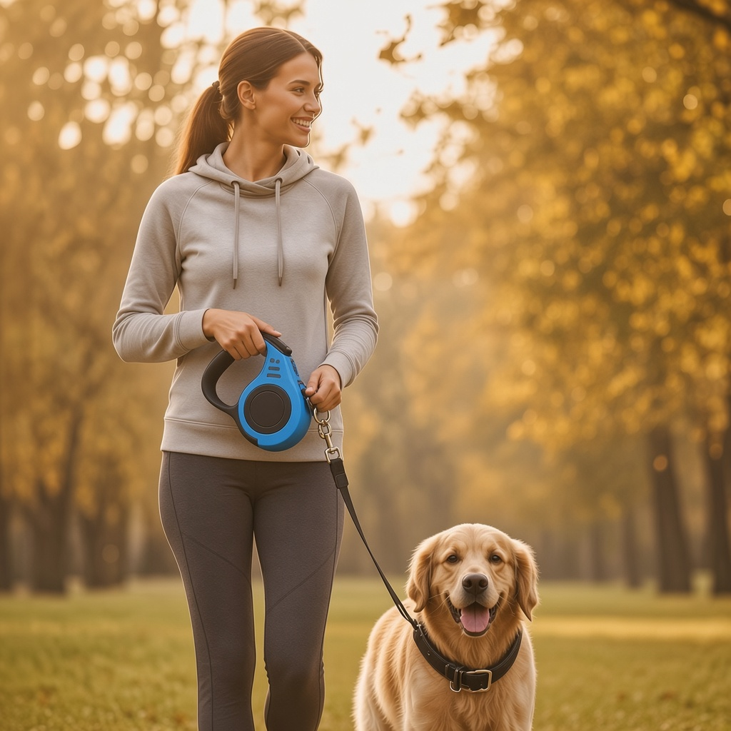Automatic Retractable Dog Leash and Traction Rope Set
