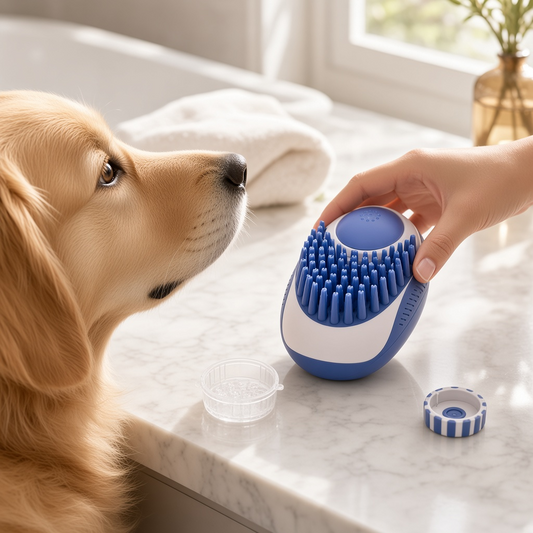Silicone Bath Brush and Massage Comb for Pets