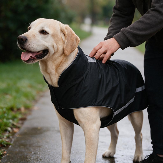 Dog Winter Jacket - Cozy Reflective Waterproof Dog Winter Coat Windproof Warm Winter Dog Jacket Comfortable Dog Apparel for Cold Weather Unique Stylish for Large Dogs Walking Hiking Travel Black 5XL