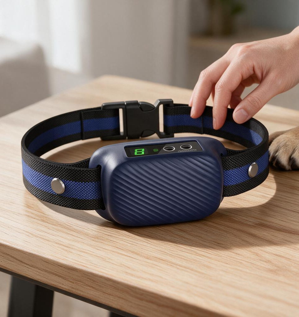 Dog Bark Collar Automatic Barking Collar with Beep VibrationRechargeable Anti Bark Collar with Adjustable 8 SensitivitySmart Bark Training Collars for Large Medium Dogs(Midnight)