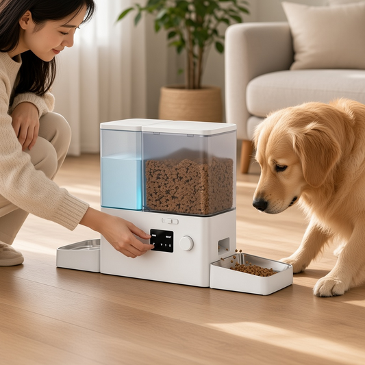 Automatic Cat and Dog Feeder with Food & Water Dispensing