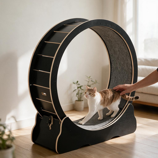 YITAHOME Cat Wheel Exerciser for Indoor 43.3 inch Large Cat Exercise Wheel for Running Silent Cat Treadmill for with Safety Lock for Kittys Weight Loss Fitness and Health