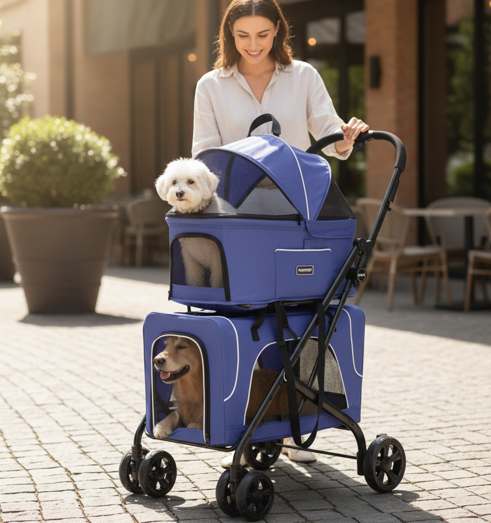 Small Dog Lightweight Folding Cat Dog Trolley