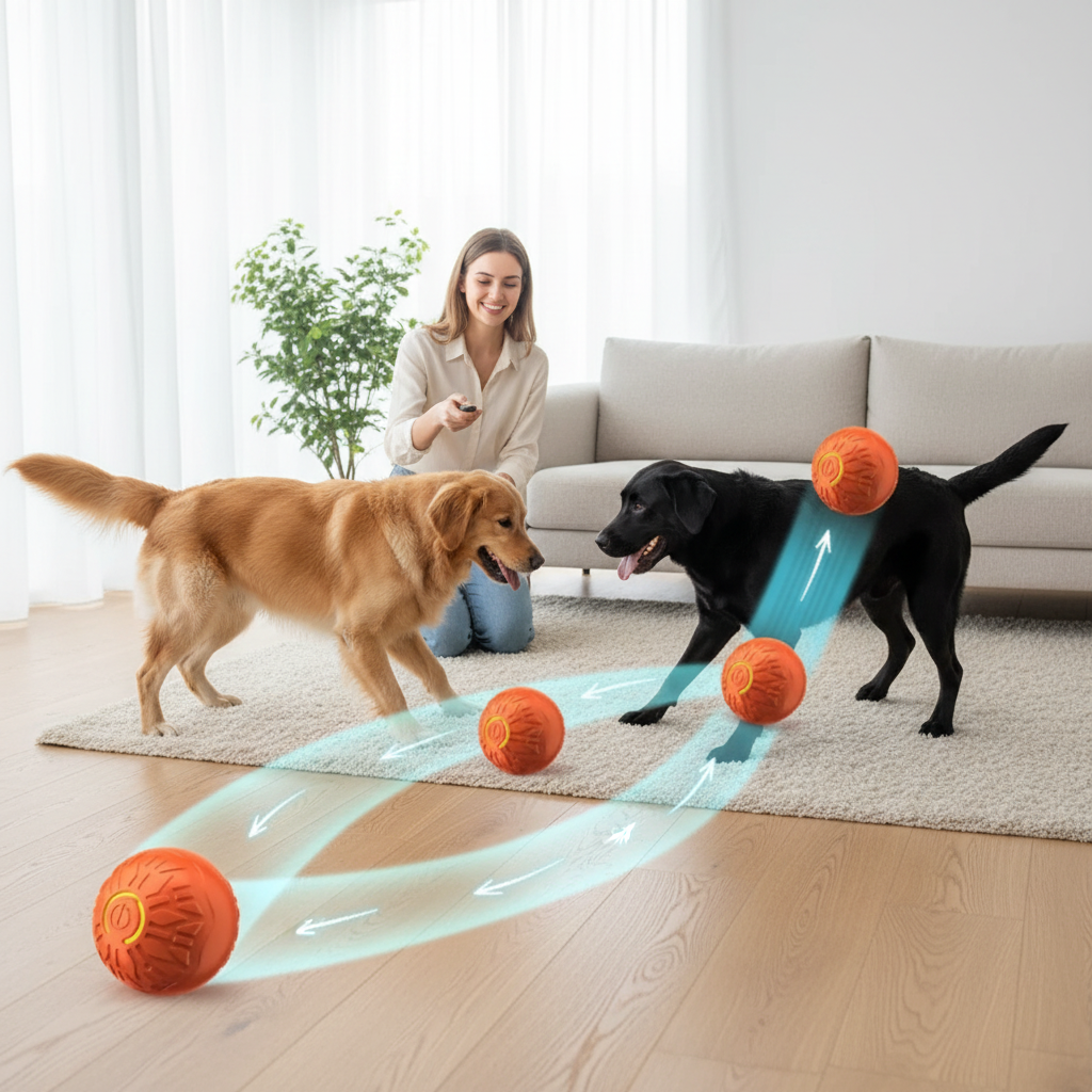 Pets Electric Jumping Ball Automatic Dog-teasing Luminous Pet Products Pets Dogs Training Products Ball Toys For Dogs Resistance
