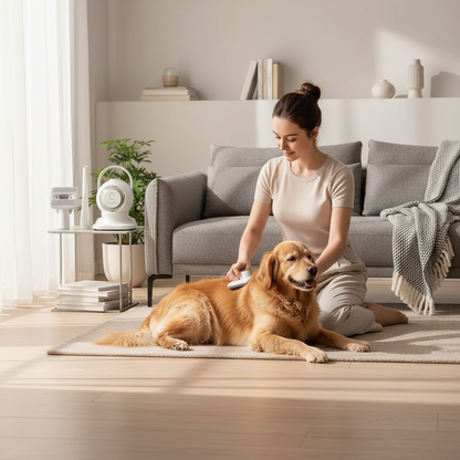 Smart Grooming Tool with Hair Sucker for Pets