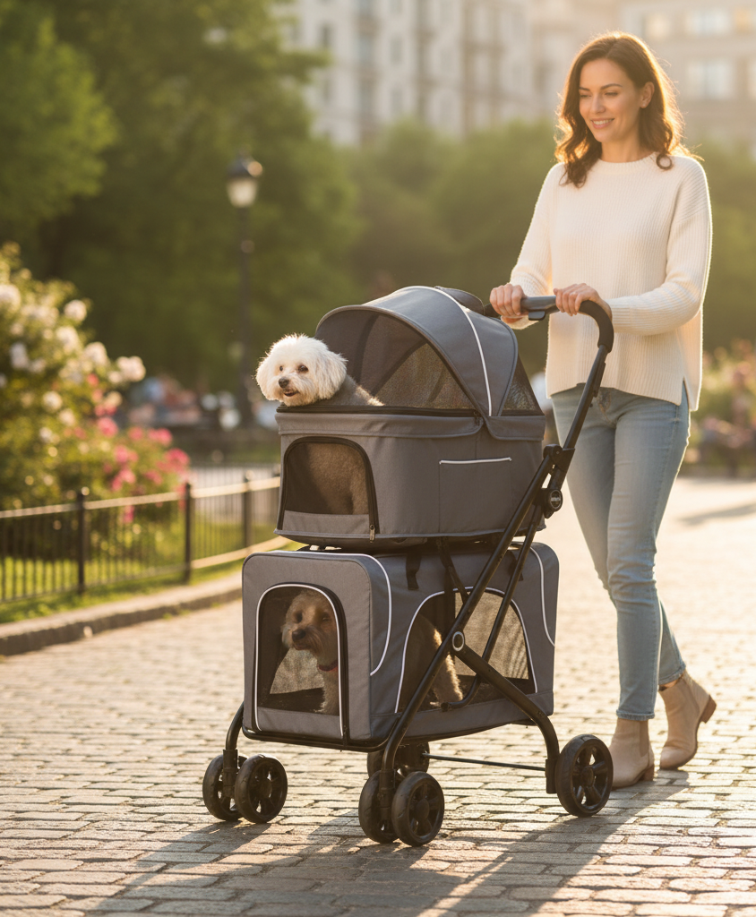 Small Dog Lightweight Folding Cat Dog Trolley