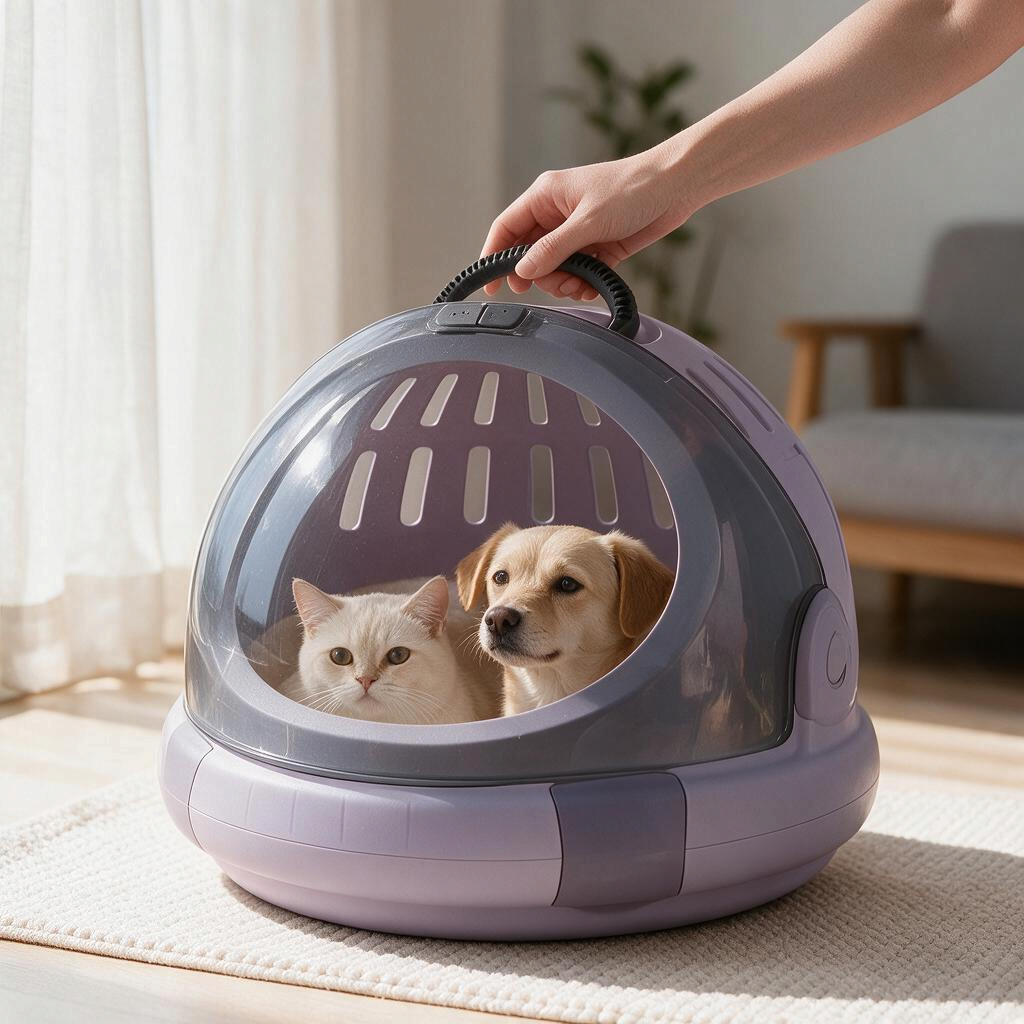 Richell Space Capsule Pet Carrier & Bed Travel Carrier for Small Dog and cat