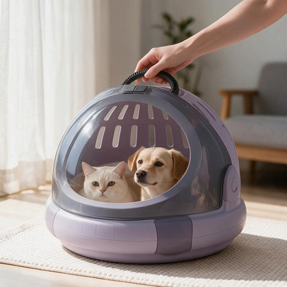 Richell Space Capsule Pet Carrier & Bed Travel Carrier for Small Dog and cat