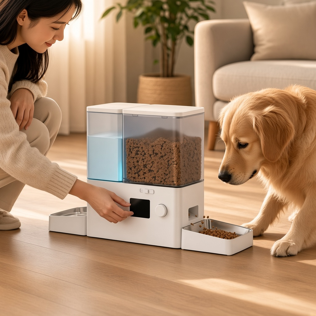 Automatic Cat and Dog Feeder with Food & Water Dispensing