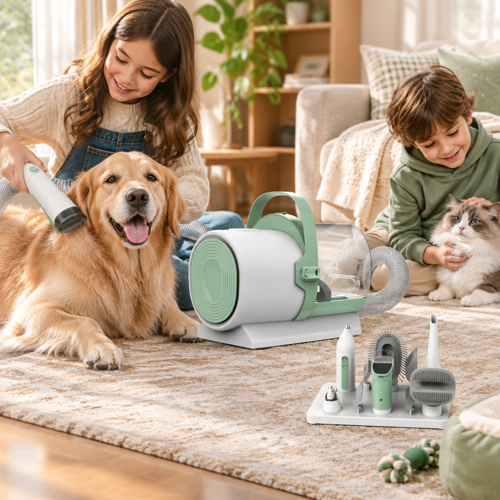 Pet Hair Remover Vacuum Grooming Machine