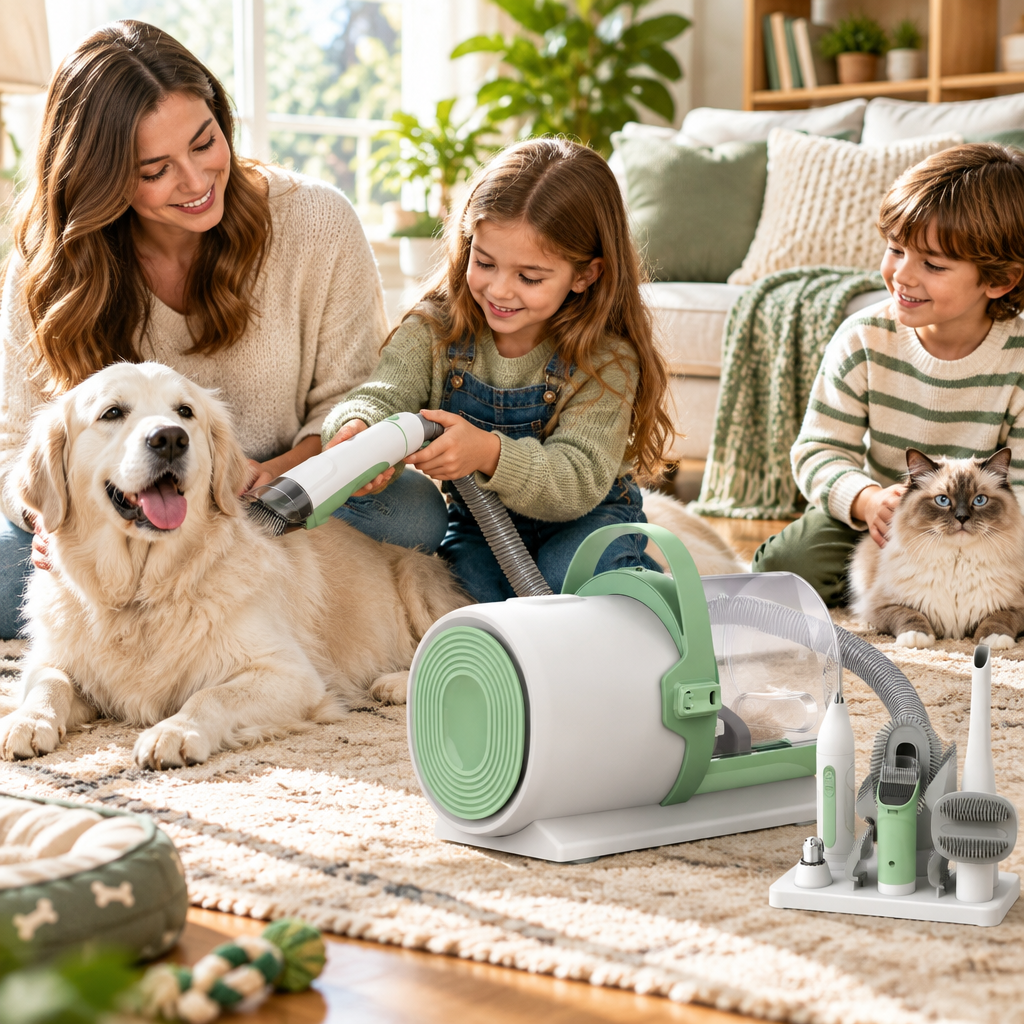 Pet Hair Remover Vacuum Grooming Machine