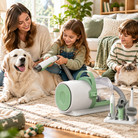 Pet Hair Remover Vacuum Grooming Machine