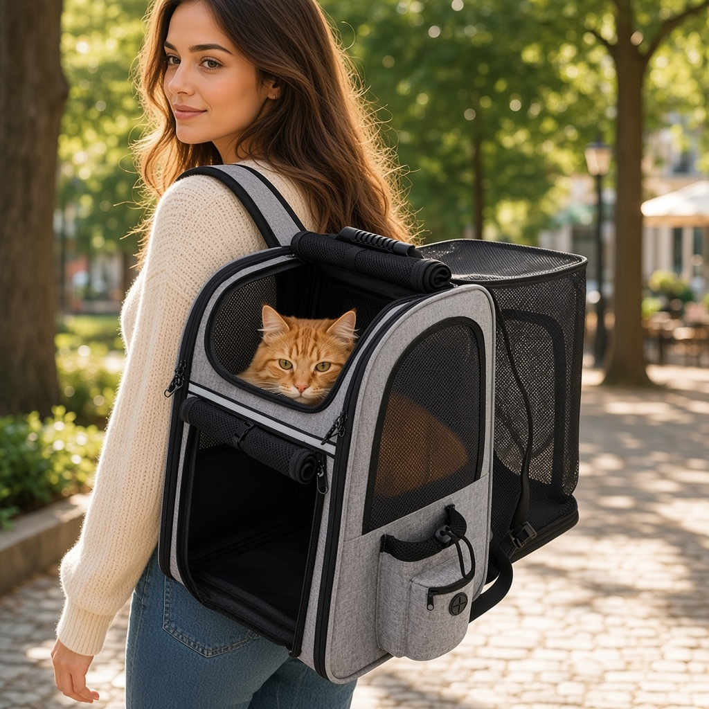 Portable Expandable Cat and Dog Backpack Carrier