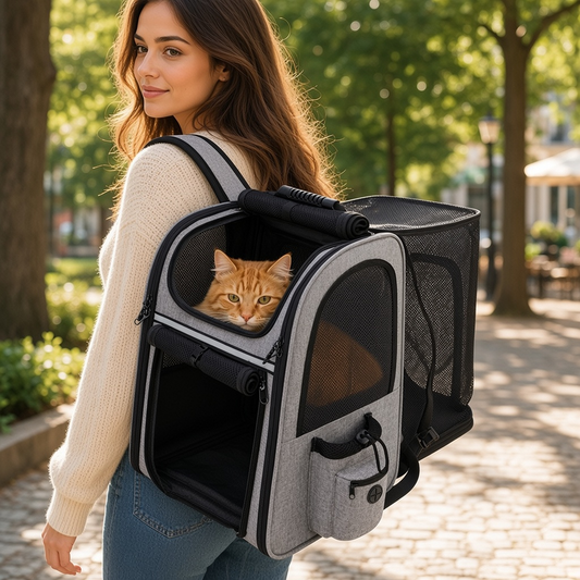 Portable Expandable Cat and Dog Backpack Carrier