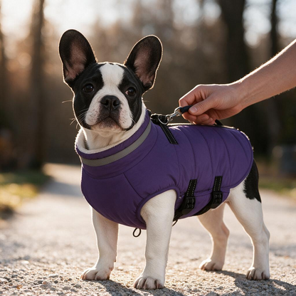 Dog Coat with Harness Built in Waterproof Dog Jacket with Back Zipper Reflective Dog Winter Coat for Cold Weather Windproof Dog Winter Jacket for Small Medium Large Dogs