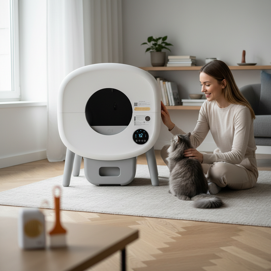 Fully Automatic Smart Cat Litter Box, Large Capacity Self-cleaning Cat Litter Box