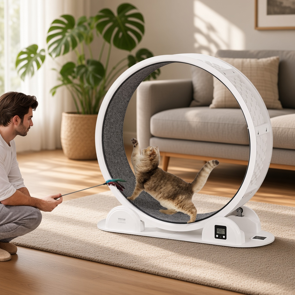 Cat Exercise Wheel with Pedometer