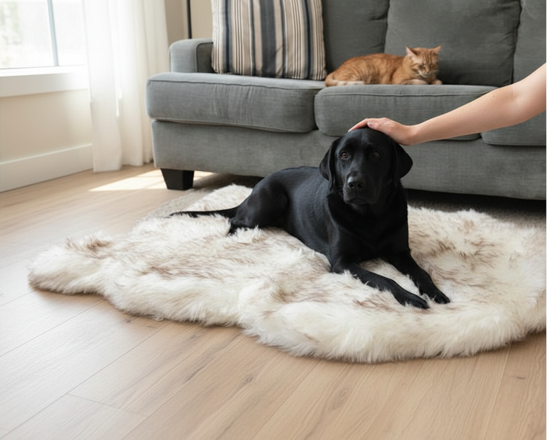 Faux Fur Orthopedic Dog Bed for Support