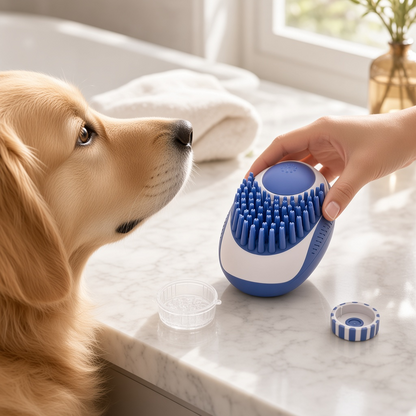 Silicone Bath Brush and Massage Comb for Pets
