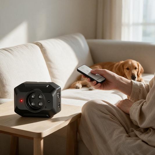 PetChums Ultrasonic Anti Barking Device - Automatic Dog Bark Stopper & Buster | Include Remote Control | Safe Stop Bad Behavior | 49 ft Distance Rechargeable | Indoor and Outdoor Use