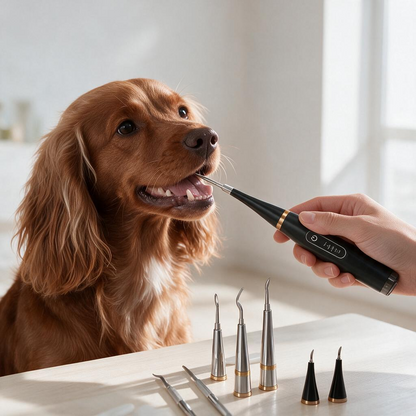 FZChenrry Dog Plaque Remover for Teeth Dog Teeth Cleaning Kit and 5 Modes Teeth Cleaner for Dogs and Cats