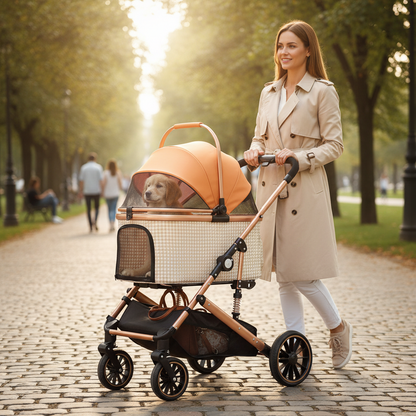 BNDC Medium Pet Stroller for Large Dogs, Foldable