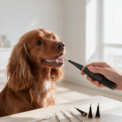 FZChenrry Dog Plaque Remover for Teeth Dog Teeth Cleaning Kit and 5 Modes Teeth Cleaner for Dogs and Cats