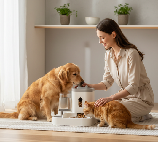 Automatic Pet Feeder Dog Basin Cat Bowl Supplies Water Dispenser