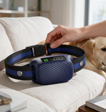 Dog Bark Collar Automatic Barking Collar with Beep VibrationRechargeable Anti Bark Collar with Adjustable 8 SensitivitySmart Bark Training Collars for Large Medium Dogs(Midnight)