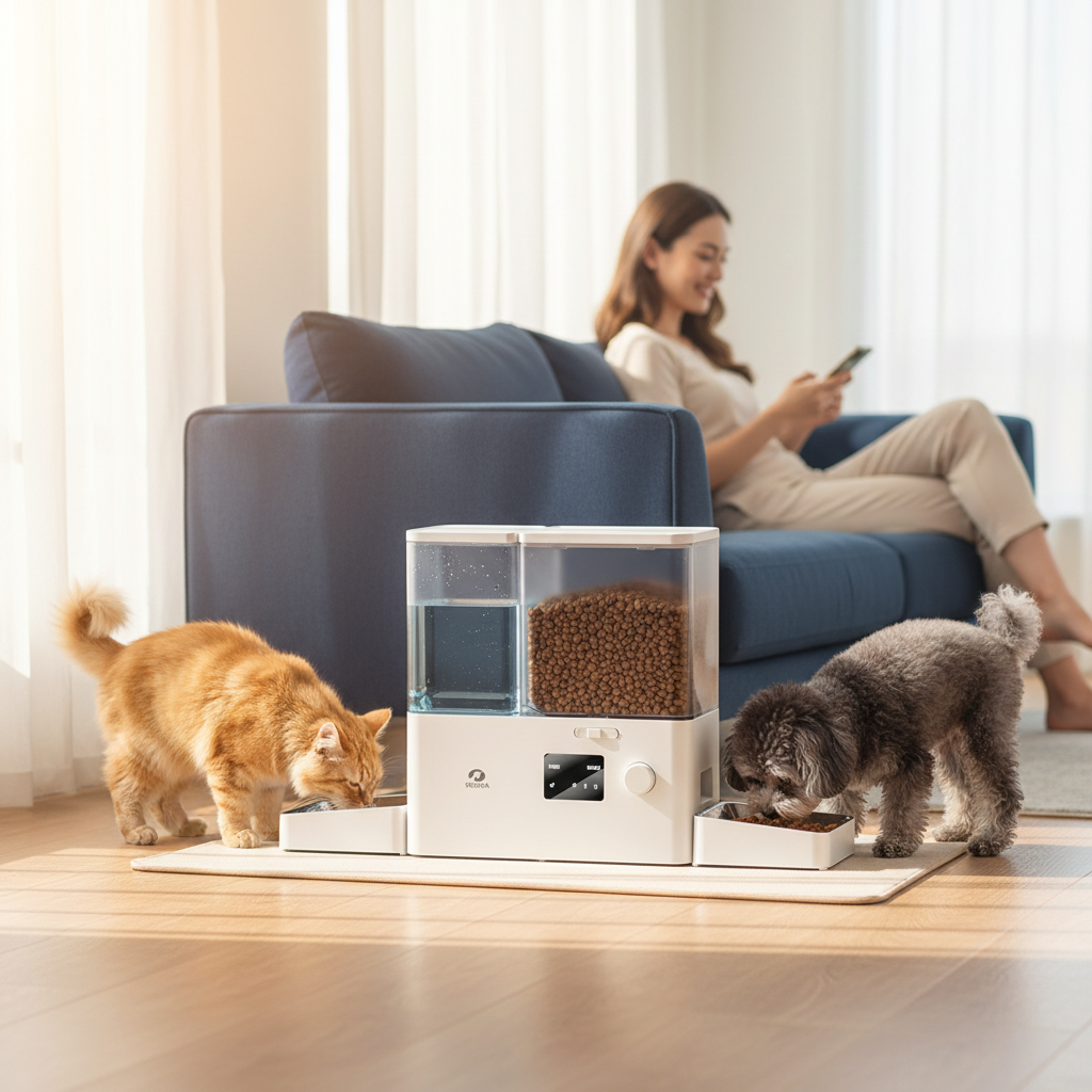 Automatic Cat and Dog Feeder with Food & Water Dispensing