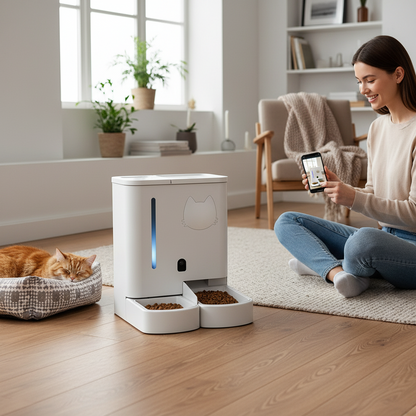 Smart Pet Food Dispenser with Remote Control