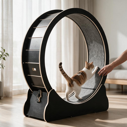 YITAHOME Cat Wheel Exerciser for Indoor 43.3 inch Large Cat Exercise Wheel for Running Silent Cat Treadmill for with Safety Lock for Kittys Weight Loss Fitness and Health