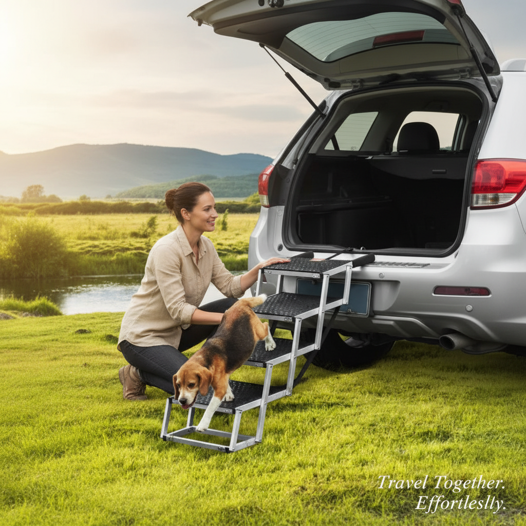 Foldable Aluminum Dog Car Stairs