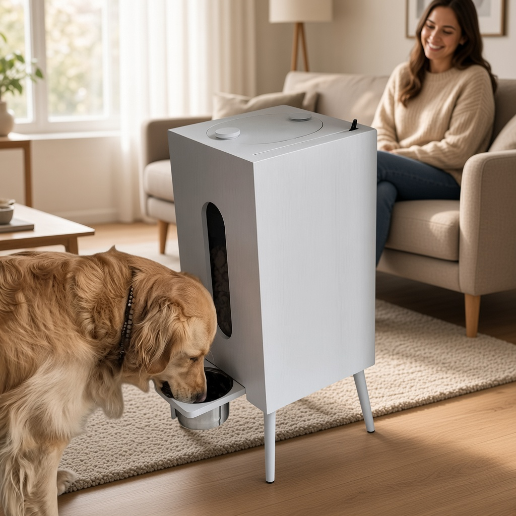 Wooden Large Capacity Pet Feeder
