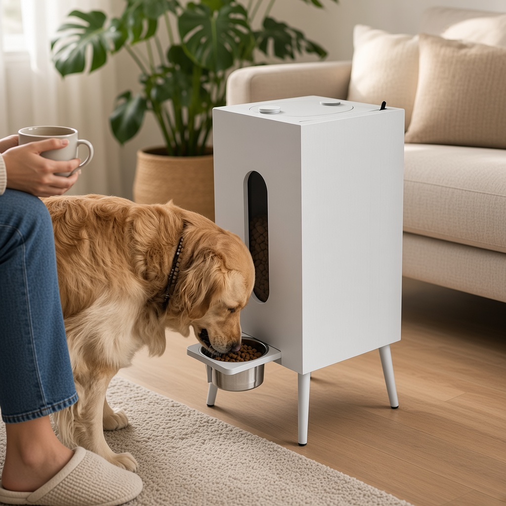 Wooden Large Capacity Pet Feeder
