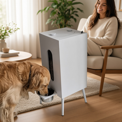 Wooden Large Capacity Pet Feeder