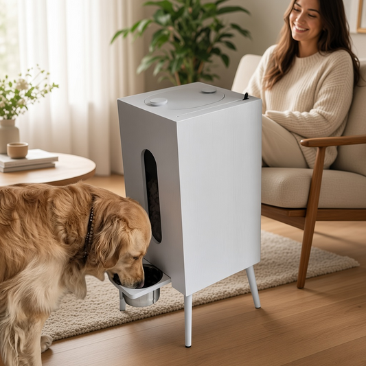 Wooden Large Capacity Pet Feeder