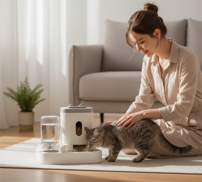 Automatic Pet Feeder Dog Basin Cat Bowl Supplies Water Dispenser