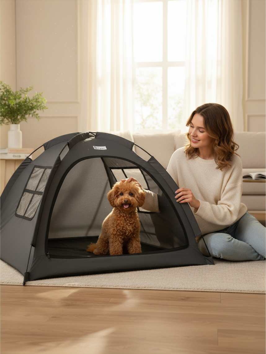 Cat Tent Outdoor House and Dog House Outdoor Cat and Dog Waterproof Tent House Outdoor Dog Bed Washable Indoor/Outdoor Cave Nest Bed Small Dog Tent for Cat Bunny (Gray Small)