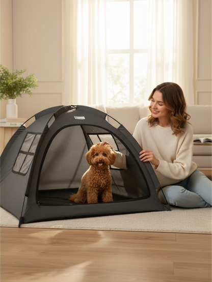 Cat Tent Outdoor House and Dog House Outdoor Cat and Dog Waterproof Tent House Outdoor Dog Bed Washable Indoor/Outdoor Cave Nest Bed Small Dog Tent for Cat Bunny (Gray Small)