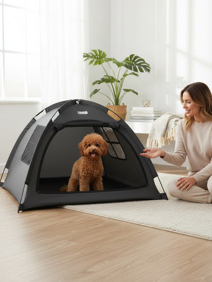 Cat Tent Outdoor House and Dog House Outdoor Cat and Dog Waterproof Tent House Outdoor Dog Bed Washable Indoor/Outdoor Cave Nest Bed Small Dog Tent for Cat Bunny (Gray Small)